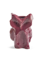 Vase • Stentøj • Ugle • Aubergine