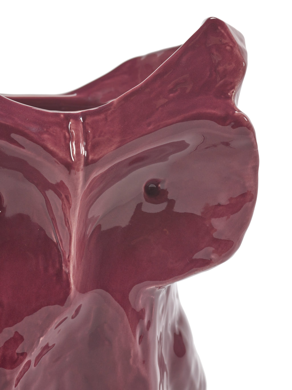 Vase • Stentøj • Ugle • Aubergine