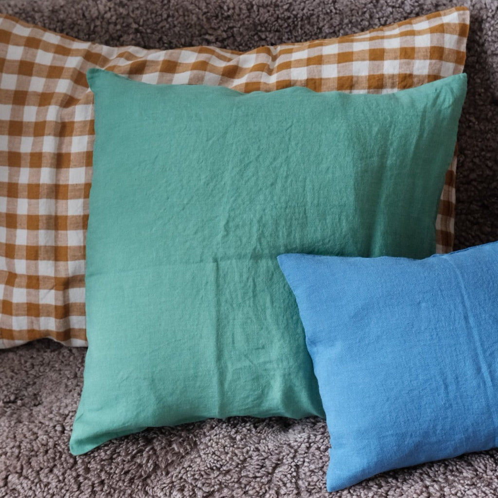 Pudevår • Hør • 30x40 • Bleu Atlantique • Blå