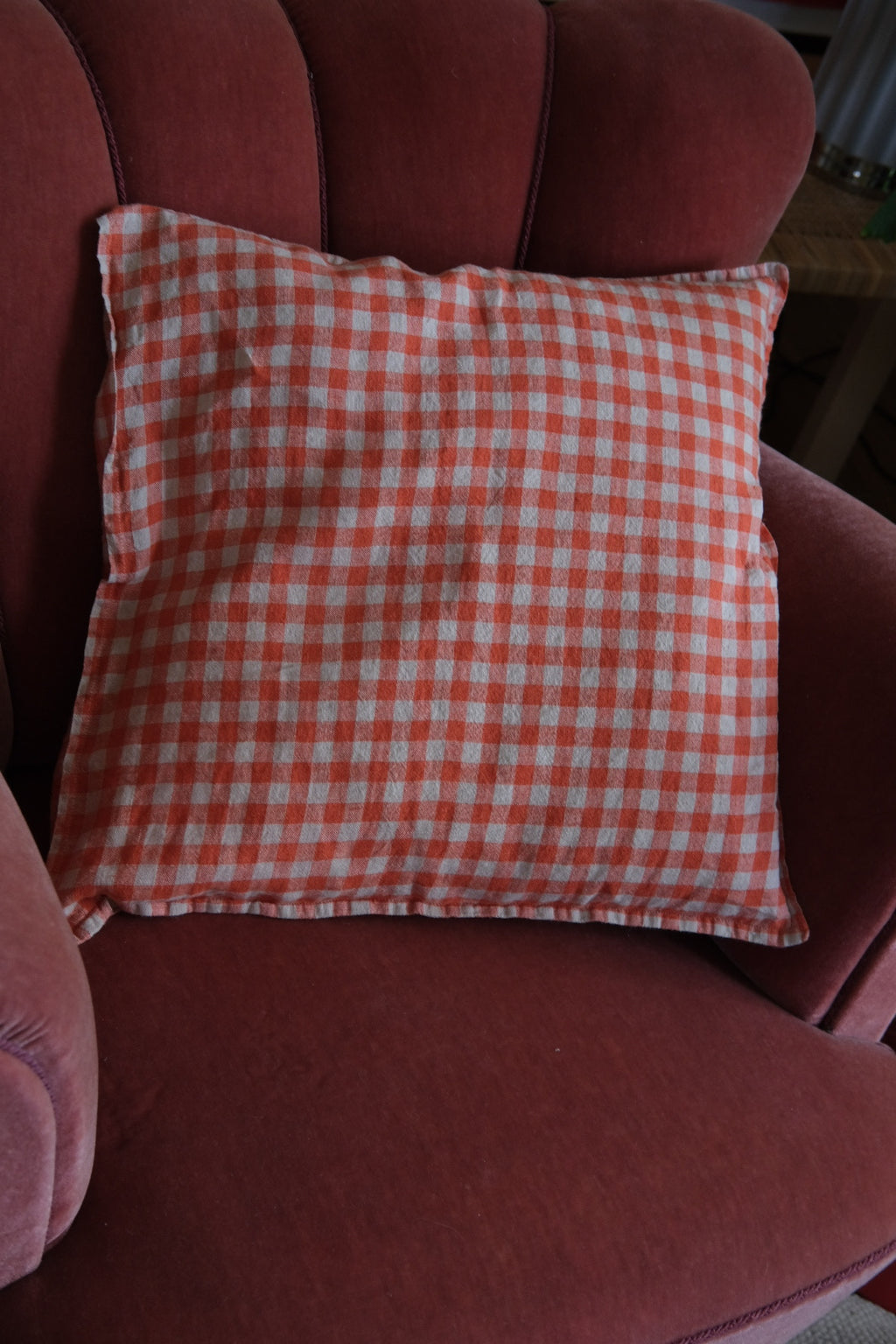 Pudevår • Hør • 50x50 cm • Orange Tern