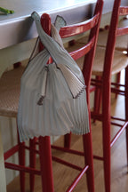 Taske • Plisseret • Bio nedbrydelig • Mini • Lysegrøn & Hvid