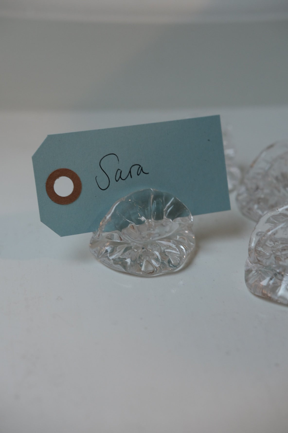 Bordkort Holder • Mundblæst Glas • 4 stk