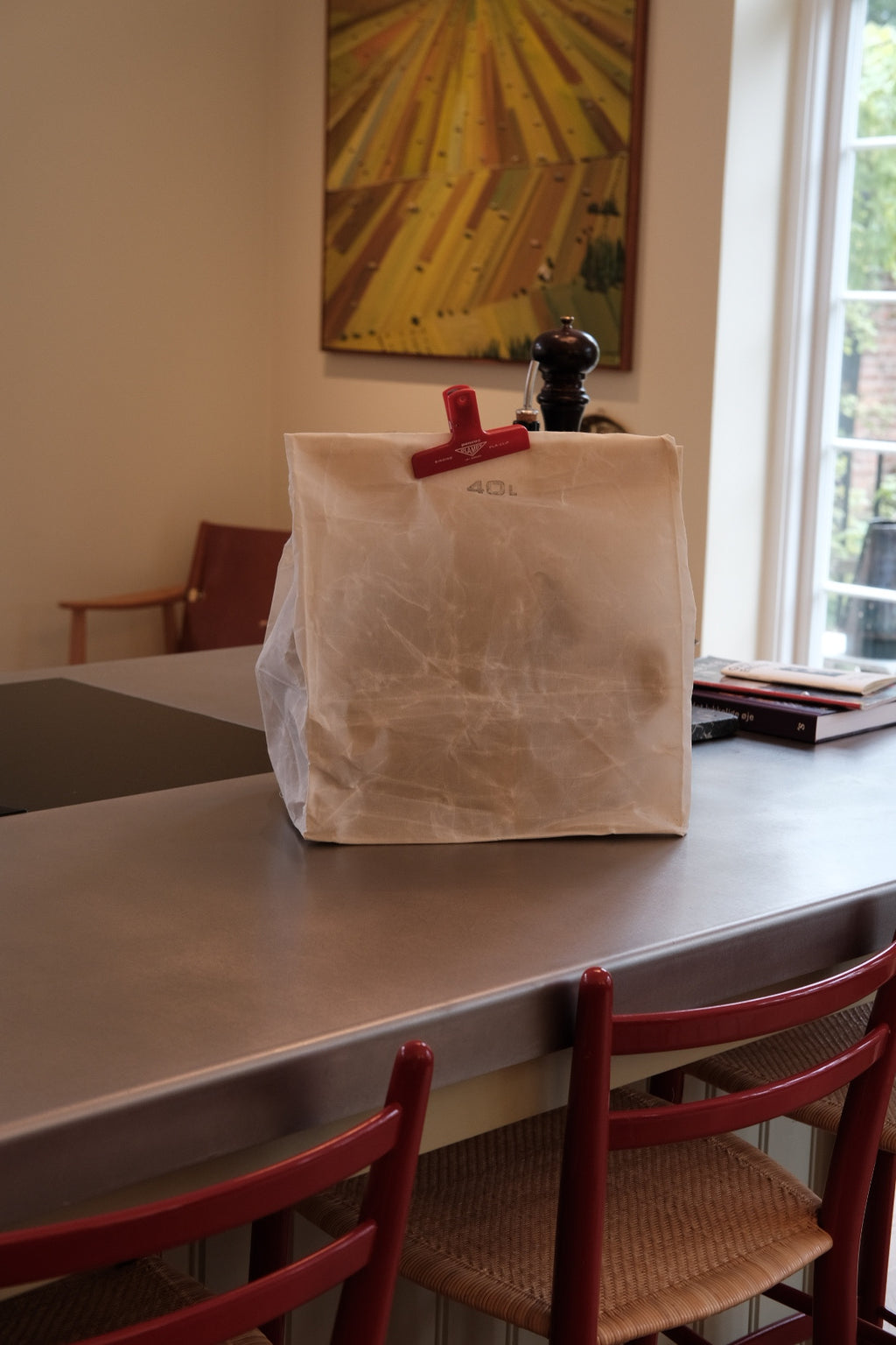 Pose • Vokset Bomuld • 40L • Hvid