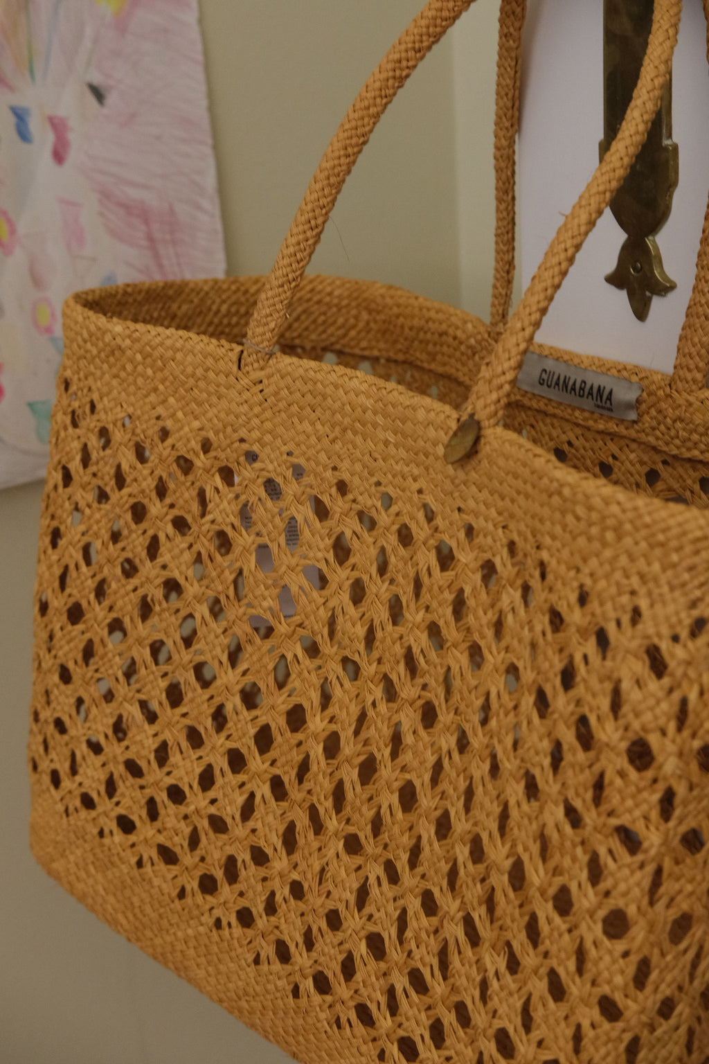 Taske • Palmeblade • Natur • Stor