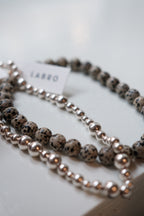 Halskæde • Håndlavet • Halvædelsten • Dalmatiner