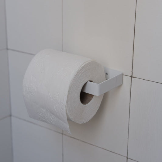 Toilet roll holder • Metal • White