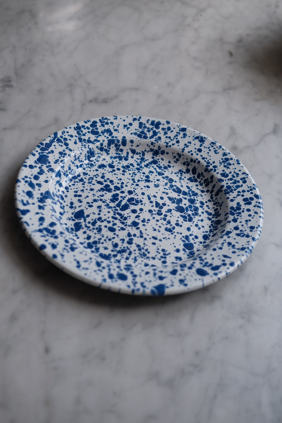 The plate • Enamel • Splatter blue