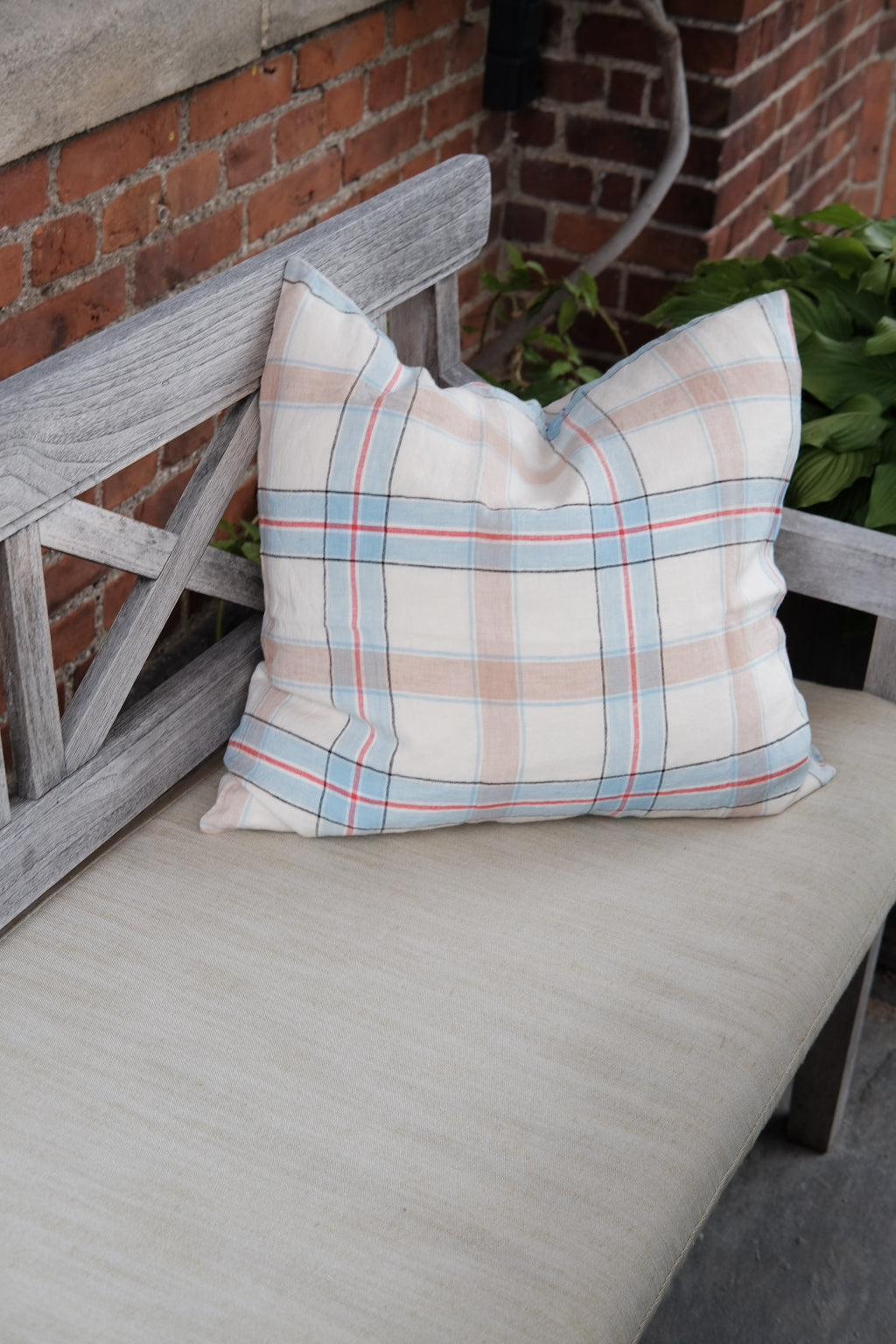 Pudevår • Hør • 50x50 cm • Mouchoir Bleu