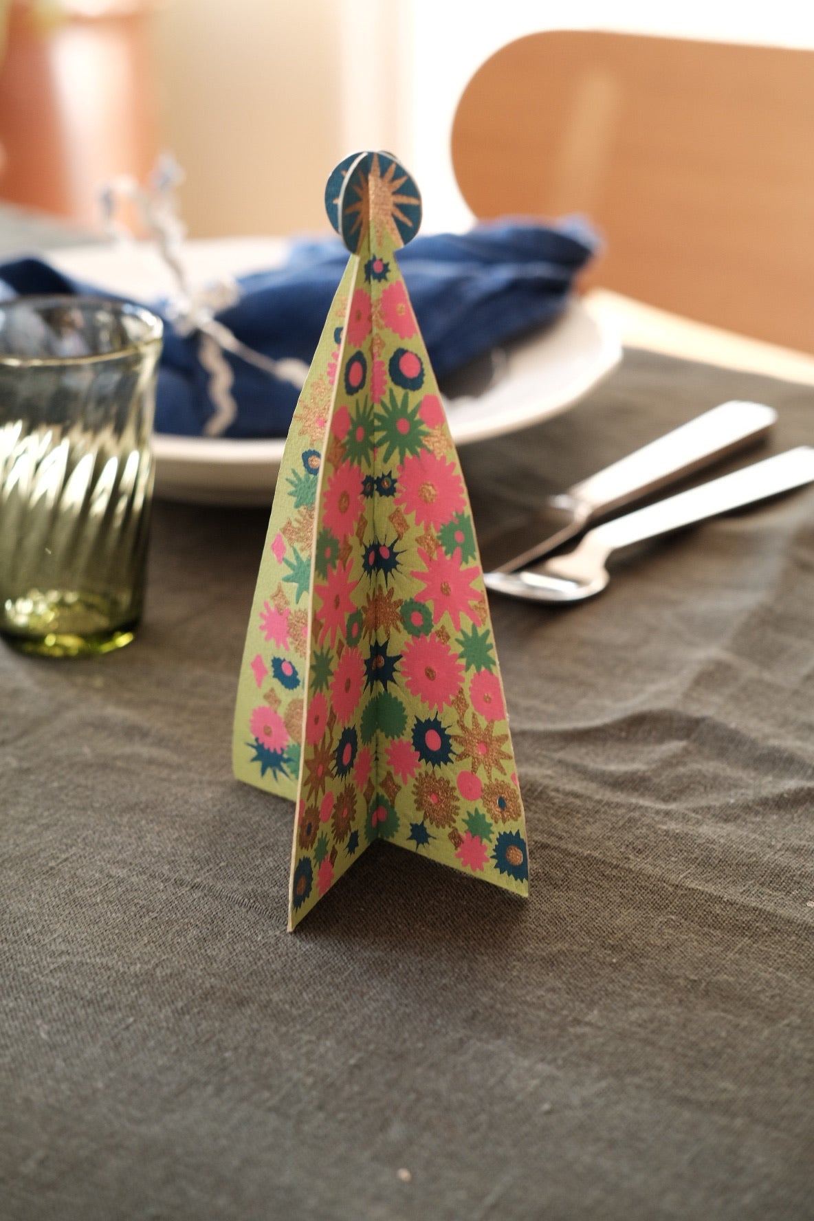 Julekort • 3D Fold-ud • Juletræ