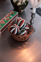 Julepynt • Kugle • Bolsjestribet kugle • 6 stk • DORA