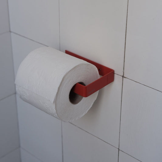 Toiletrulleholder • Metal • Rød