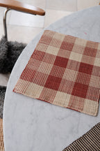 Dækkeserviet • Palmeblade • Iraca • Mørkerøde Tern