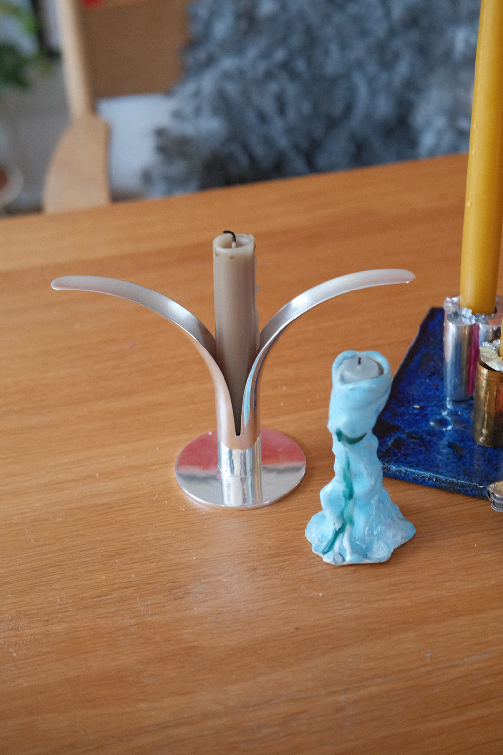 Lysestage • Lilje • Sølv