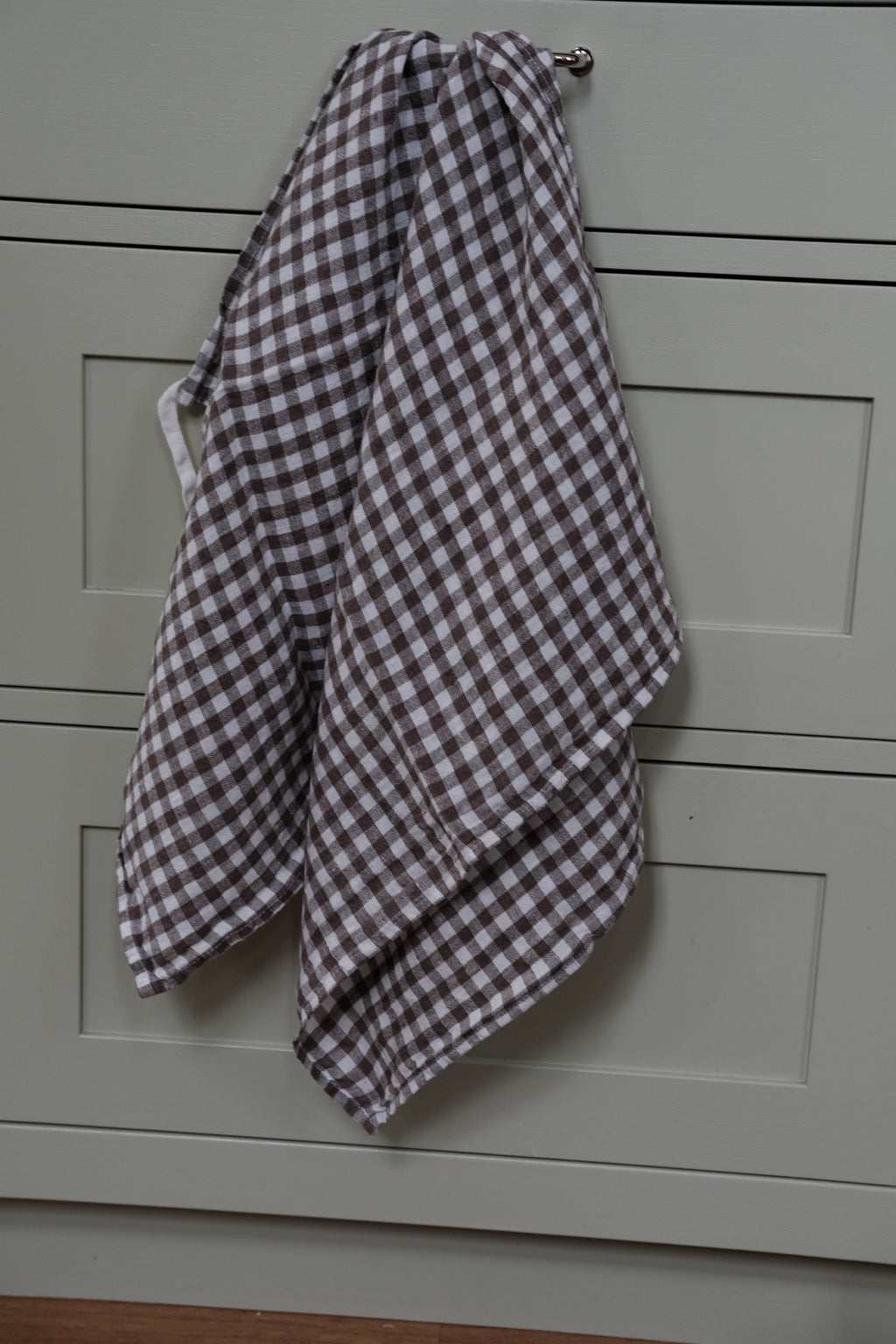 Viskestykke • Hør • Mini Forklæde • Vichy Marron