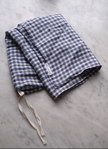 Viskestykke • Hør • Mini Forklæde • Petit Vichy Bleu • Blå tern