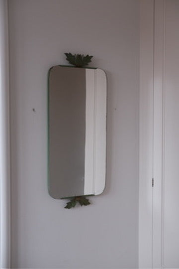 Vintage • Spejl • Aflangt • Blad på ramme • DORA