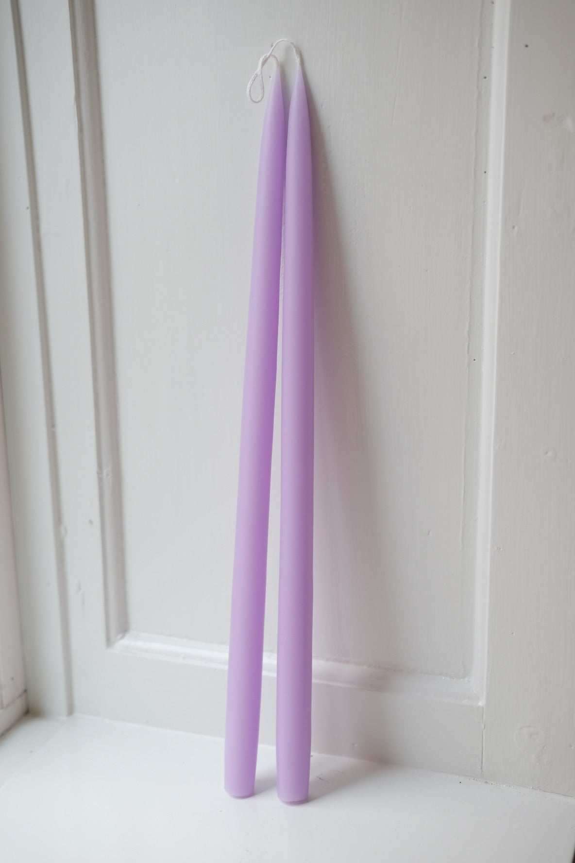 Hand-dipped candles • 45 cm • Pastel Purple