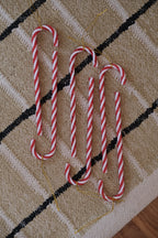 Julepynt • Dekoration • Slikstok • Hvid & Rød