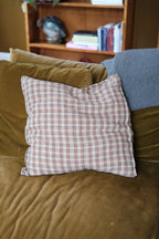 Pudevår • Hør • 50x50 cm • Tartan Sienne Vert • DORA