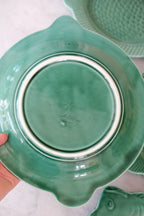 Vintage Fisk tallerken by Sarreguemines in green, featuring detailed fish design, from DORA VINTAGE collection.