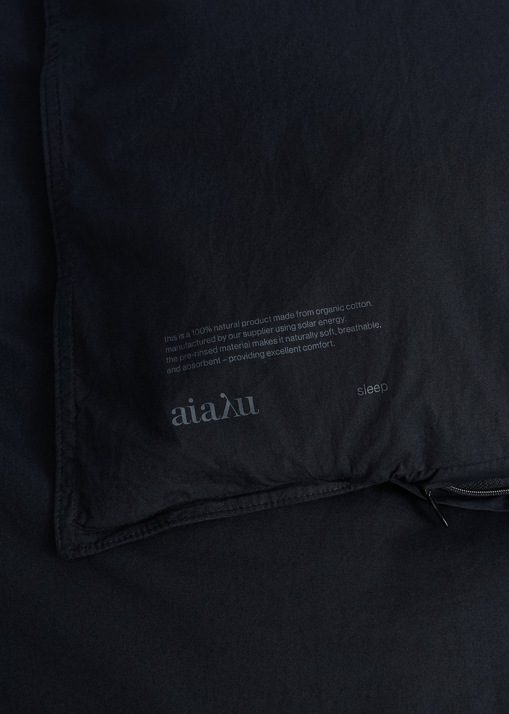 Aiayu sengesæt i Navy • Marineblå • detaljebillede