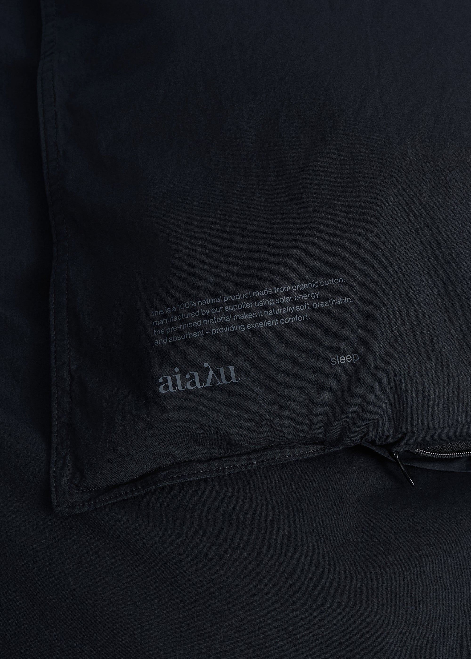 Aiayu sengesæt i Navy • Marineblå • detaljebillede