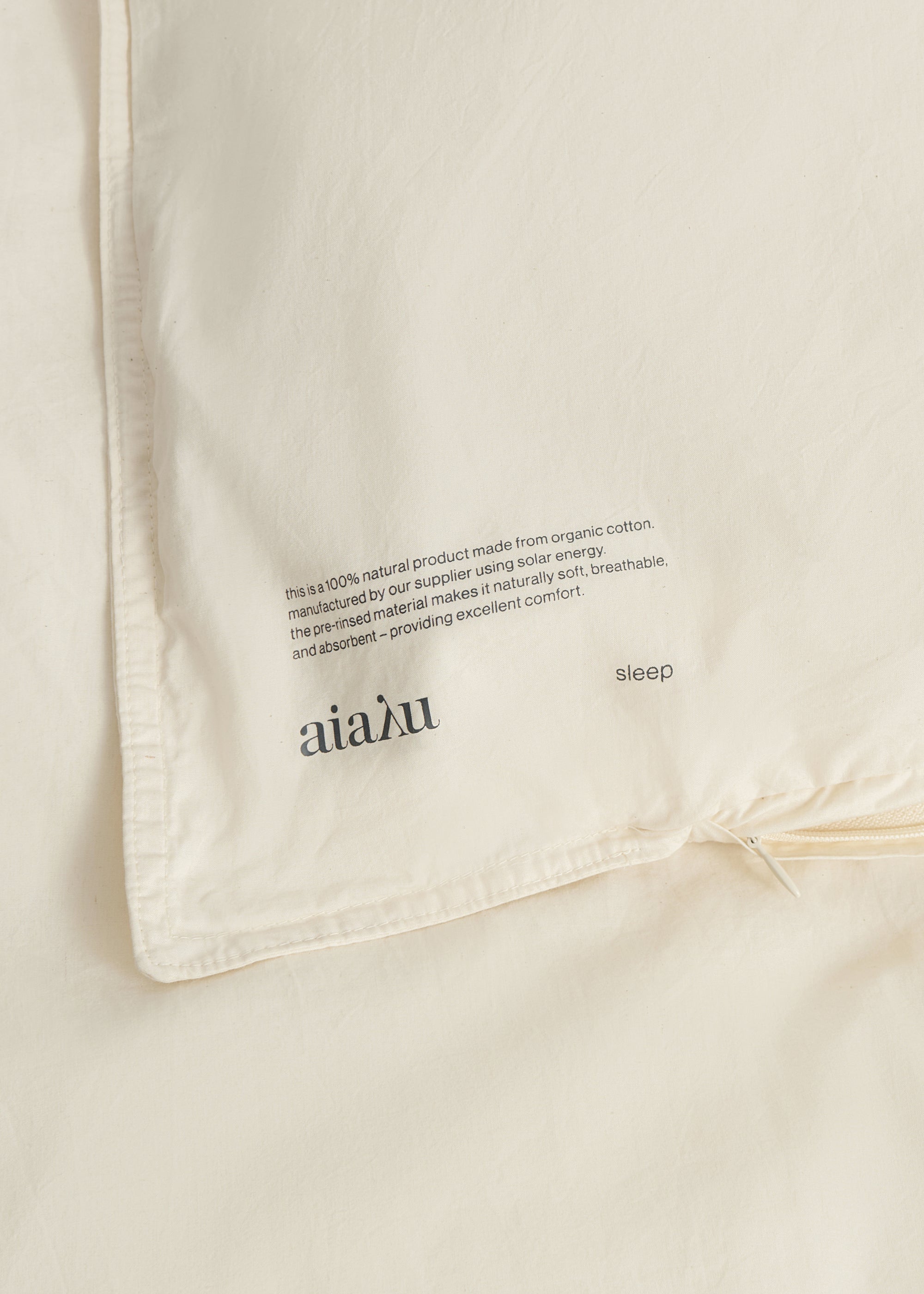 Aiayu sengesæt i Pure Ecru • Ufarvet • miljøbillede