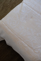 Sengetæppe • Damask • Vævet • Creme