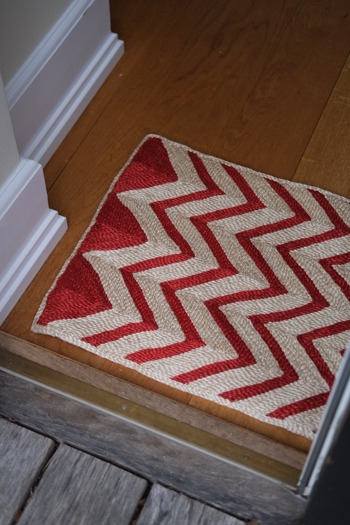 Måtte • Chevron • 46 x 120 cm • Rød