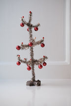 Juletræ • Sølv Glitter • Kugler