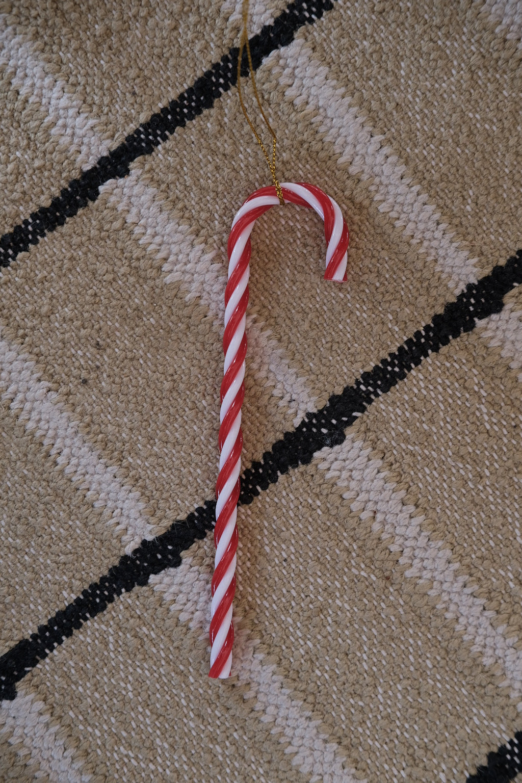 Julepynt • Dekoration • Slikstok • Hvid & Rød