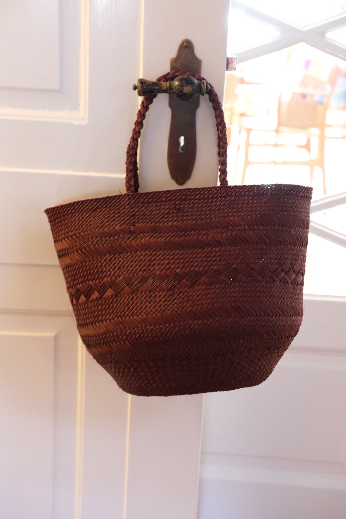 Taske • Palmeblade • Mørkerød • Medium • DORA