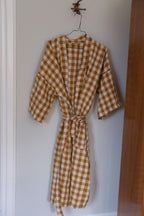 Kimono • XL • Vichy Moyen Curcuma • Sennepsbrun Tern