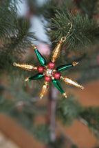 Julepynt • Perler • Stjerne • Guld og grøn