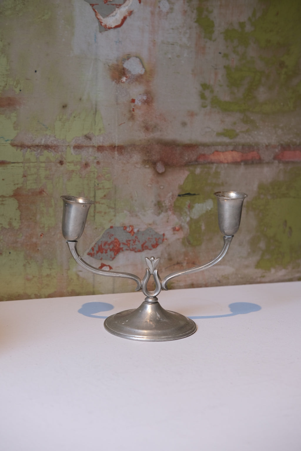 Vintage • Lysestage • Tin • 2armet