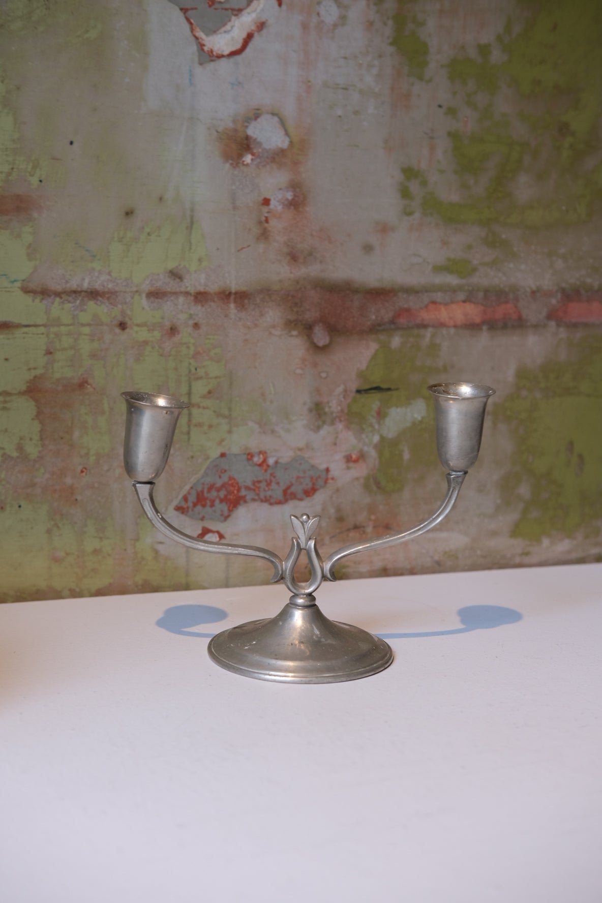 Vintage • Lysestage • Tin • 2armet