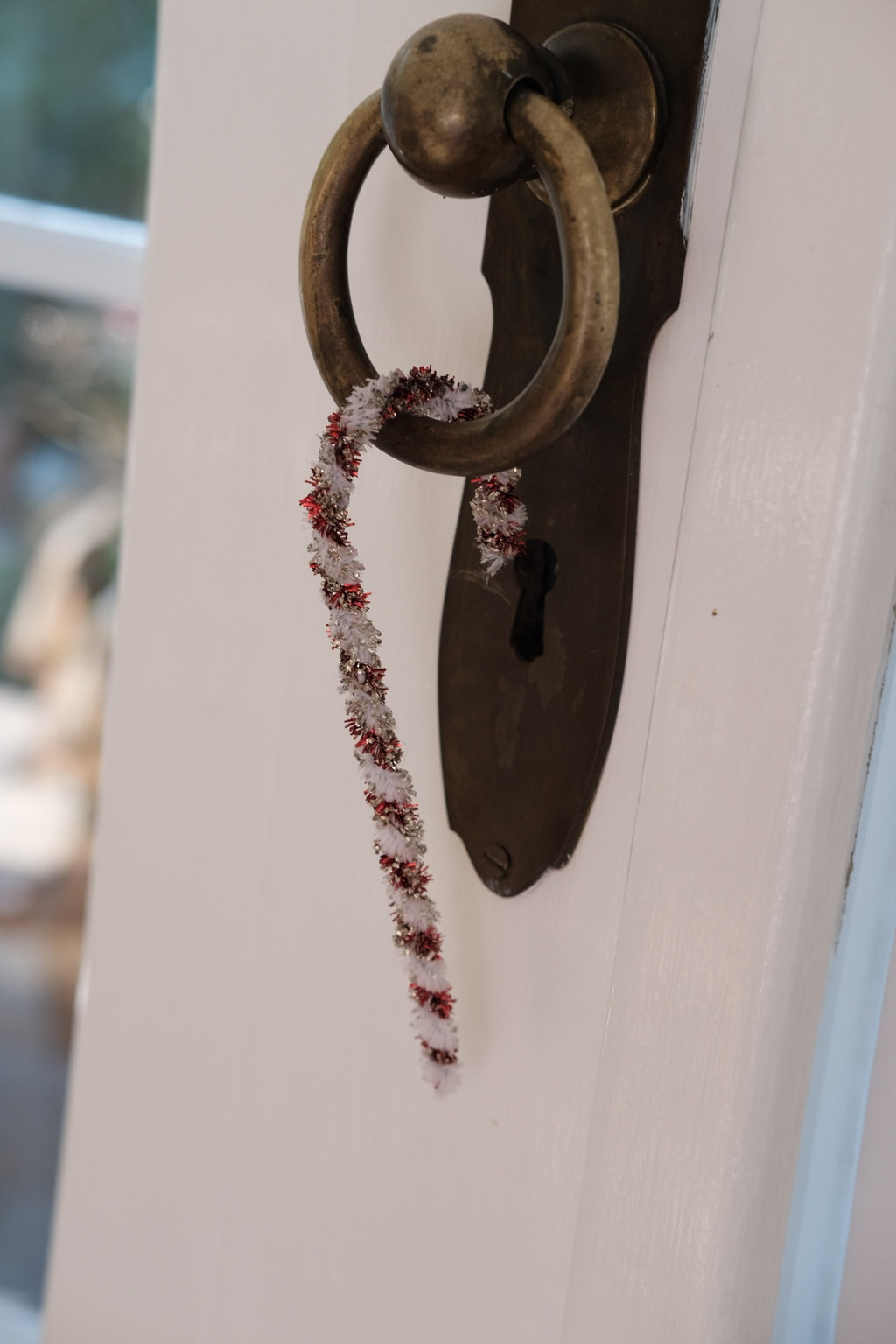 Julepynt • Dekoration • Slikstok • Piperenser • Hvid & Rød