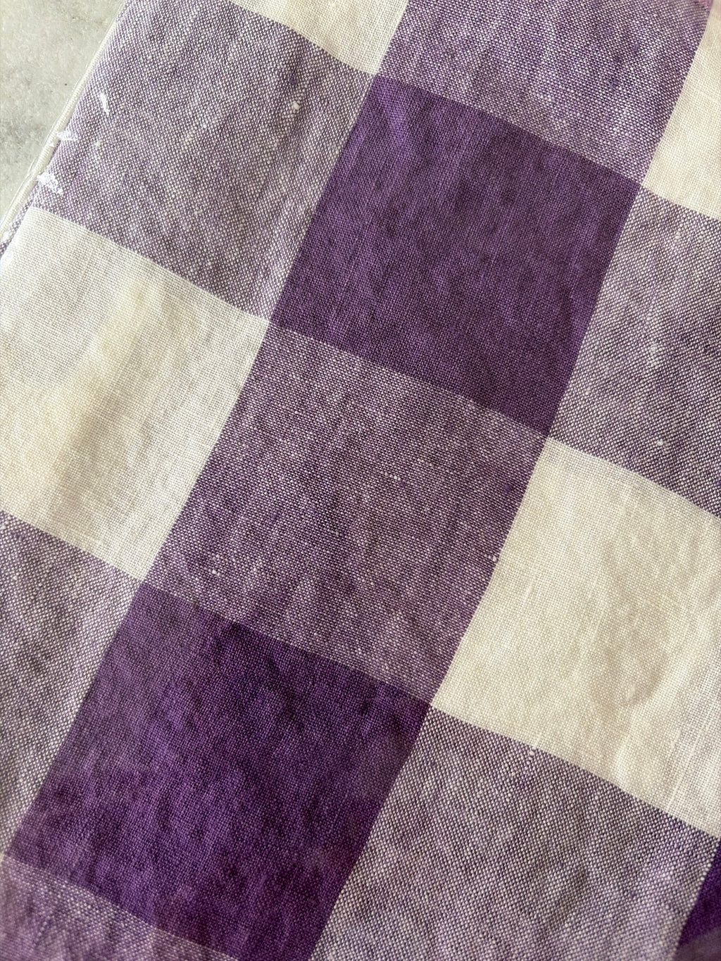 Viskestykke • Hør • Mini Forklæde • Vichy Violet XL • Lilla Tern