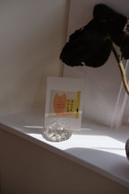 Ramme i mundblæst glas fra Marqversen Möglich til fotoholder, elegant og gennemsigtig, visuelt til fotopræsentation.