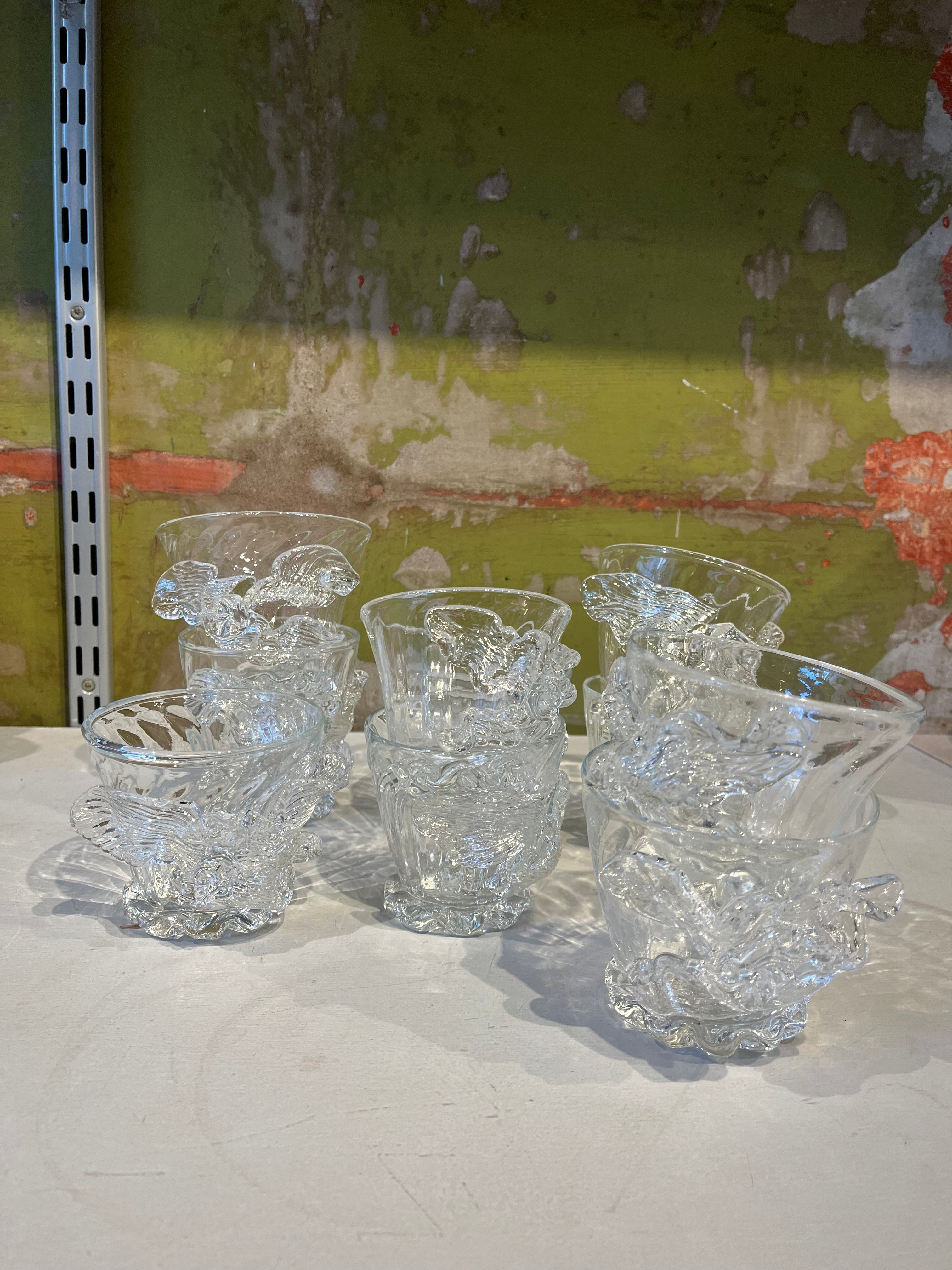 Vandglas • Mundblæst • Klar Blomst • DORA