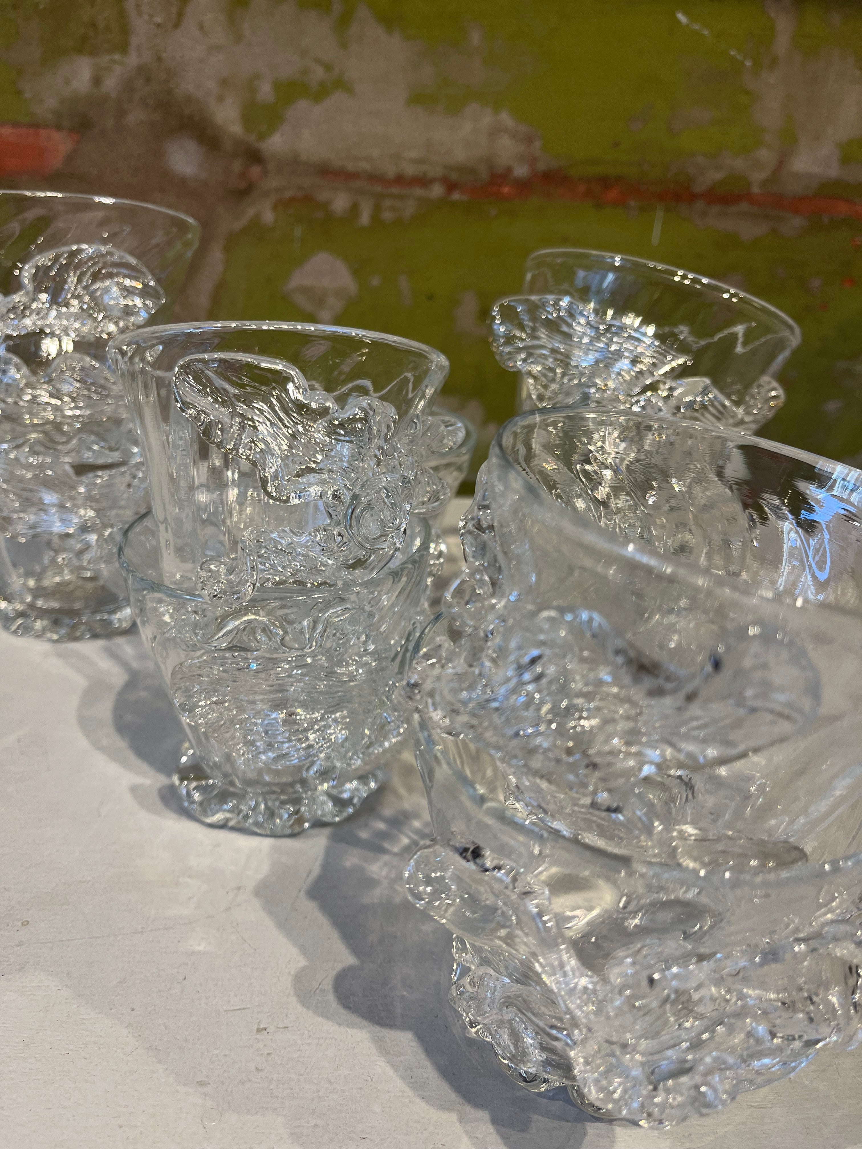 Vandglas • Mundblæst • Klar Blomst • DORA