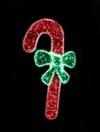 Julepynt • Sukkerstok • Rød med lys i • 110 cm