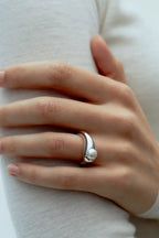 Fingerring • Ferskvandperle • Sølv