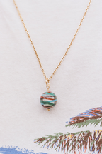 Vedhæng til halskæde • Murano • Jade + Bordeaux