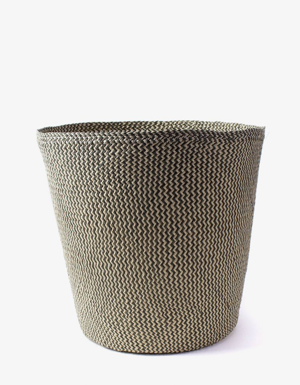 Papirkurv • Palmeblade • Natur & Grå • 25 cm