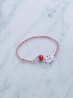 Bracelet • Bobbin lace • Red & white