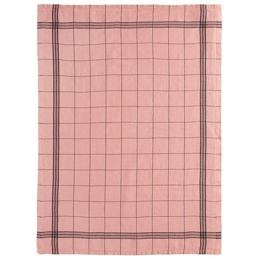 Torchon Bistrot-viskestykke i hør, rosa