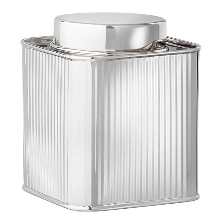 Firkantet stål dåse fra Bungalow, robust og holdbar, med elegant design til opbevaring eller dekoration