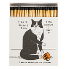 Archivist Gallery Kat Tændstikker with unique design, featuring a playful cat illustration on the matchbox.