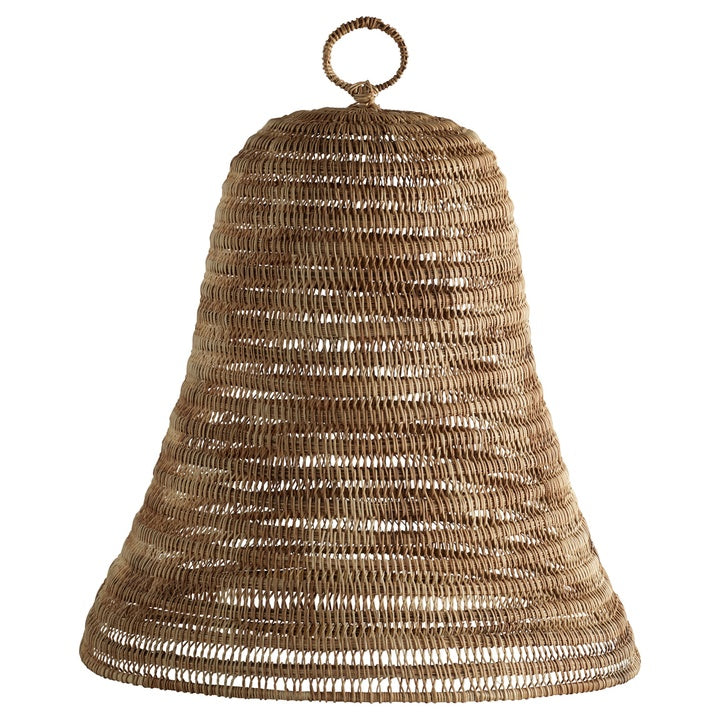 Juleklokke i palmefibre, stor, natur